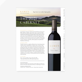 2021 Cabernet Sauvignon Tech Sheet