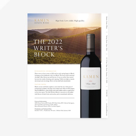 2022 Writer's Block Wine Note